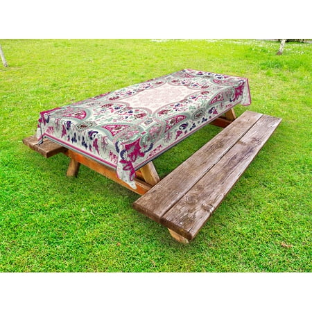 Paisley Outdoor Tablecloth Geometric Ornamental Square Print Detailed Modern Stylized Image Decorative Washable Fabric Picnic Tablecloth 58 X 104 Inches Pink Navy Blue Pale Green by Ambesonne
Paisley Outdoor Tablecloth Geometric Ornamental Square Print Detailed Modern Stylized Image Decorative Washable Fabric Picnic Tablecloth 58 X 104 Inches Pink Navy Blue Pale Green by Ambesonne