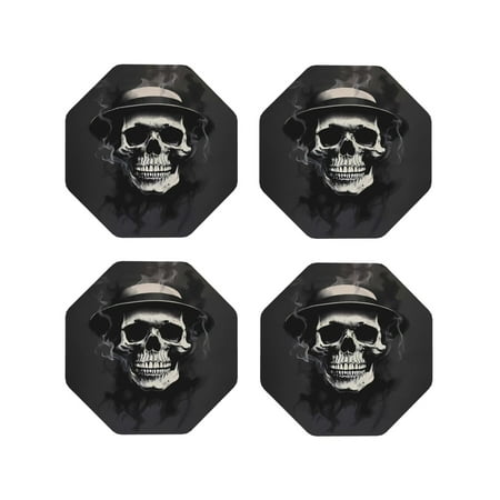 Drink Coasters Set of 4 Magician Hat Skull Leather Coasters for Coffee Table Protector Heat Resistant Cute Coasters for Home Decor Housewarming Gifts Bar Kitchen 4 Inch Octagon
Drink Coasters Set of 4 Magician Hat Skull Leather Coasters for Coffee Table Protector Heat Resistant Cute Coasters for Home Decor Housewarming Gifts Bar Kitchen 4 Inch Octagon