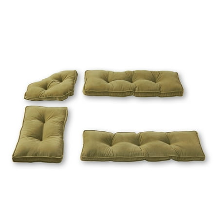Hyatt 4-Piece Solid Moss Microfiber Kitchen Nook Cushion Set by Greendale Home Fashions
Hyatt 4-Piece Solid Moss Microfiber Kitchen Nook Cushion Set by Greendale Home Fashions