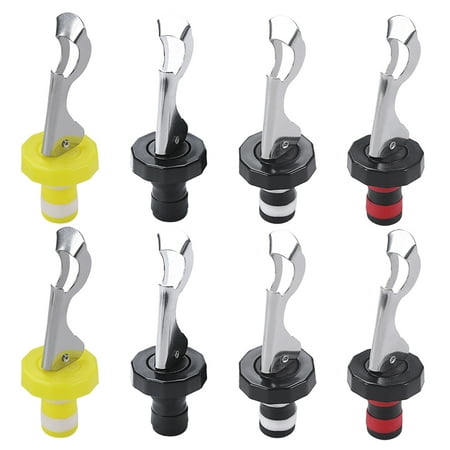 

Etereauty 8pcs Silicone Manual Expanding Wine Stopper Sealing Leakproof Beverage Stopper Reusable Bottle Plug (Black and Black+Red and Black+Black and White+Yellow and White)