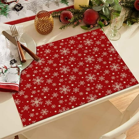Mishuowoti Waterproof Red Christmas Placemats For Dining Table 32 X 21 Cm Seasonal Winter Xmas Snowflakes Holiday Washable Table Mats
Mishuowoti Waterproof Red Christmas Placemats For Dining Table 32 X 21 Cm Seasonal Winter Xmas Snowflakes Holiday Washable Table Mats