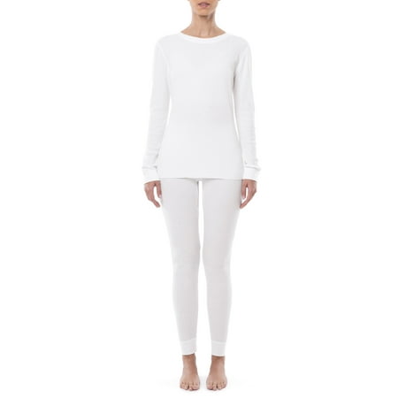 Fruit of the Loom Women s and Women s Plus Eversoft Waffle Top and Bottom Thermal Set