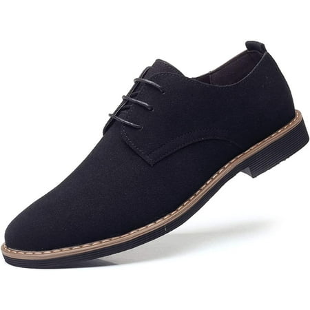 Men s Suede Dress Shoes Casual Lace Up Oxfords Shoes