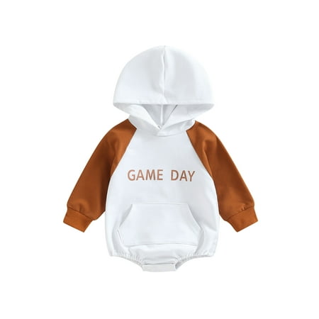 Musuos Baby Boy Girl Hooded Sweatshirt Romper Long Sleeve Letter Print Oversized Bodysuit
Musuos Baby Boy Girl Hooded Sweatshirt Romper Long Sleeve Letter Print Oversized Bodysuit