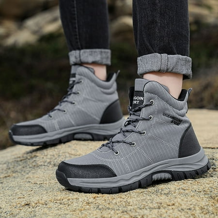 LRJTENG Men s sneakers Fashion Men s Outdoor Non Slip Sport Shoes Lace Up Mountaineering Sneakers Boots Grey
LRJTENG Men s sneakers Fashion Men s Outdoor Non Slip Sport Shoes Lace Up Mountaineering Sneakers Boots Grey