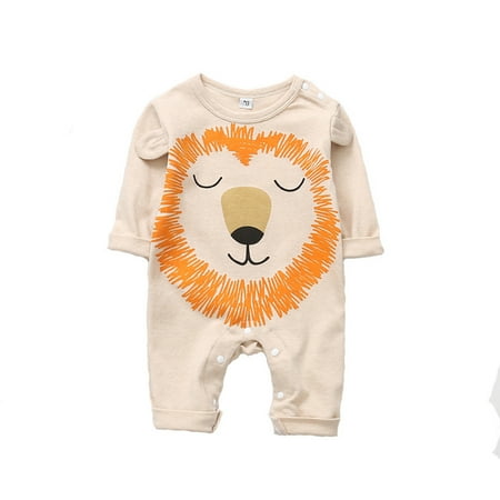 Baby Spring and Autumn Long Sleeve Pants Romper Cute Cartoon Lion Print Creeper Jumpsuit One Piece
Baby Spring and Autumn Long Sleeve Pants Romper Cute Cartoon Lion Print Creeper Jumpsuit One Piece
