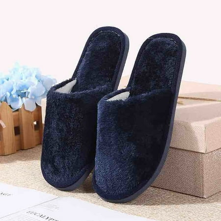 Long Plush Cotton Slippers Home Indoor Shoes Winter Slippers
