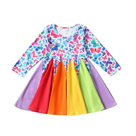 Kids Toddler Baby Girls Spring Summer Colorful Butterfly Printed Long Sleeve Princess Dress Lovely Sweet
Kids Toddler Baby Girls Spring Summer Colorful Butterfly Printed Long Sleeve Princess Dress Lovely Sweet