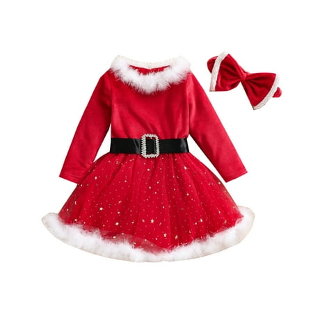 Girls Christmas Velvet Mesh Dress With Glitter + Hair Band Red Princess Dress Two Sets
Girls Christmas Velvet Mesh Dress With Glitter + Hair Band Red Princess Dress Two Sets