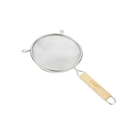 Strainer Mesh Stainless Steel Double W/ Wood Handle 8 Dia Stainless Steel Silver 4 packs
Strainer Mesh Stainless Steel Double W/ Wood Handle 8 Dia Stainless Steel Silver 4 packs