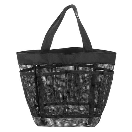 Homemaxs Portable Mesh Beach Bag Large Capacity Mesh Bag Toiletry Bag Cosmetics Bag