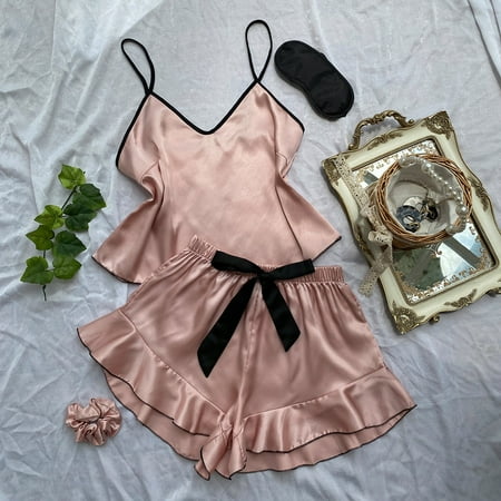 NECHOLOGY New Solid Bow Tie Ice Silk Pajamas Women s Thin Home Suspender Shorts Set Sexy Light Two Womens Long Sleeve Pajama Set Pajamas A Large
NECHOLOGY New Solid Bow Tie Ice Silk Pajamas Women s Thin Home Suspender Shorts Set Sexy Light Two Womens Long Sleeve Pajama Set Pajamas A Large