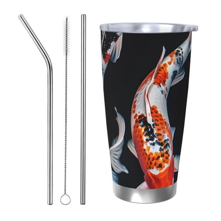 Ocsxa Tricolor Koi Fish Trio Pattern 20oz Travel Coffee Mug with Flip Lid Stainless Steel Insulated Insulated Coffee Mug Thermal Cup with Splash Proof Sliding Lid-Straw Three-piece Set
Ocsxa Tricolor Koi Fish Trio Pattern 20oz Travel Coffee Mug with Flip Lid Stainless Steel Insulated Insulated Coffee Mug Thermal Cup with Splash Proof Sliding Lid-Straw Three-piece Set