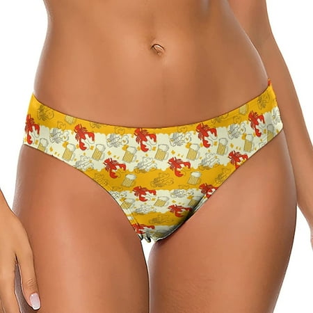 Beer and Craw Fish Women s Thongs Sexy T Back G-Strings Panties Underwear Panty