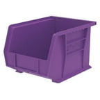 Akro-Mils 50 lb Capacity, Hang and Stack Bin, Purple 30239PURPL