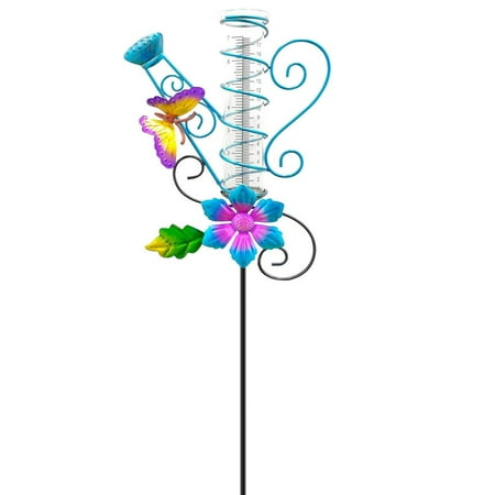 Younar Butterfly Rain Gauge - Butterfly Rain Gauge Outdoor with Stake Waterproof Metal Rain Gauge with 7 Inch Capacity Glass Tube for Outdoor Lawn Garden Decoration
Younar Butterfly Rain Gauge - Butterfly Rain Gauge Outdoor with Stake Waterproof Metal Rain Gauge with 7 Inch Capacity Glass Tube for Outdoor Lawn Garden Decoration
