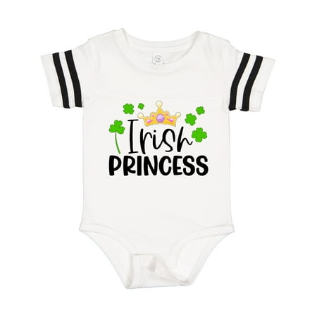 Inktastic Irish Princess with Crown and Green Clovers Gift Baby Girl Bodysuit