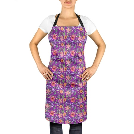 S4Sassy Purple Leaves & Tazetta Daffodils Floral Men Women Cooking Durable Apron Adjustable Ties Chef Bib-24 x 32 Inches
S4Sassy Purple Leaves & Tazetta Daffodils Floral Men Women Cooking Durable Apron Adjustable Ties Chef Bib-24 x 32 Inches