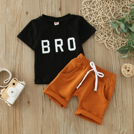 Boys Clothes Summer Short Sleeve Letter T-shirt Tops Elastic Solid Shorts 0-24 Months Casual Outfits Set
Boys Clothes Summer Short Sleeve Letter T-shirt Tops Elastic Solid Shorts 0-24 Months Casual Outfits Set