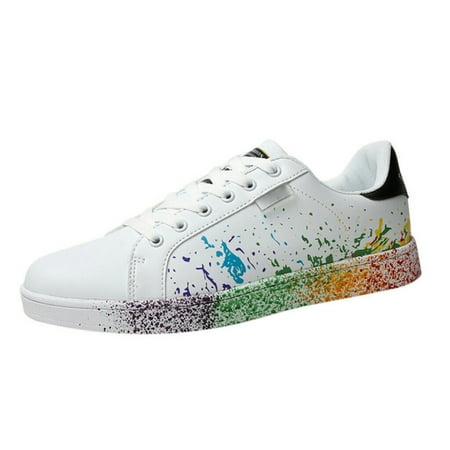 Women Men Flat Sneakers Lace-up Colorful Graffiti PU Flats Couple Walking Shoes New
Women Men Flat Sneakers Lace-up Colorful Graffiti PU Flats Couple Walking Shoes New