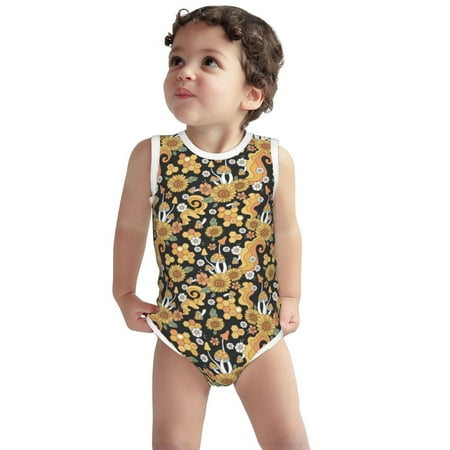 Vsdgher Sunflowers Bee Print Baby Unisex Baby Cotton Sleeveless Bodysuits Soft and velvety comfortable and breathable
Vsdgher Sunflowers Bee Print Baby Unisex Baby Cotton Sleeveless Bodysuits Soft and velvety comfortable and breathable