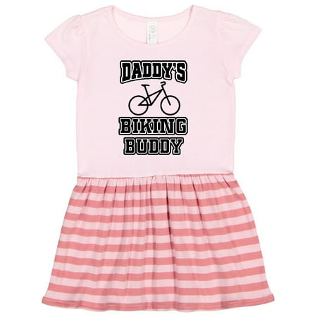 Inktastic Daddys Biking Buddy Gift Toddler Girl Dress