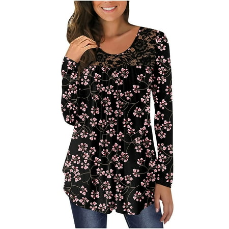 Zedker Tops for Women Casual Fall Long Sleeve Tops Women s Casual Loose Long Sleeve Printed Tunic Tops Lace Panel Pleated T-Shirts Blouses
Zedker Tops for Women Casual Fall Long Sleeve Tops Women s Casual Loose Long Sleeve Printed Tunic Tops Lace Panel Pleated T-Shirts Blouses