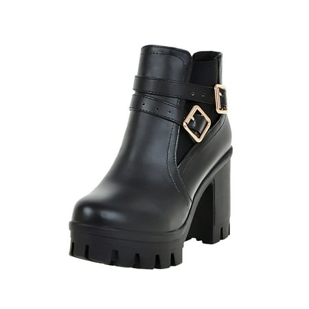 Dyfzdhu Women Belt Buckle Fashion Boots Thick Shoes Fashion Ankle Boots Thick Heelsshoes Boots For Women
Dyfzdhu Women Belt Buckle Fashion Boots Thick Shoes Fashion Ankle Boots Thick Heelsshoes Boots For Women