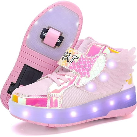 YAZI Kids Roller Shoes Boy Girl Sneakers with Wheels Become Sport Sneaker with Led for Christmas Birthday Children Show Gift 
YAZI Kids Roller Shoes Boy Girl Sneakers with Wheels Become Sport Sneaker with Led for Christmas Birthday Children Show Gift