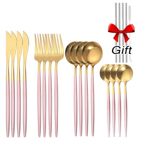 1/4/16/24 Pcs Western Gold Cutlery Set Stainless Steel Tableware Set Kitchen Knife Fork Spoon Dinnerware Silverware Set
1/4/16/24 Pcs Western Gold Cutlery Set Stainless Steel Tableware Set Kitchen Knife Fork Spoon Dinnerware Silverware Set