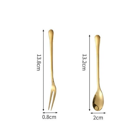304 Stainless Steel Fork Spoon Ice Cream Dessert Coffee Sauce Honey Long Handle Stirring Spoon Fruit Fork Kitchen Accessories
304 Stainless Steel Fork Spoon Ice Cream Dessert Coffee Sauce Honey Long Handle Stirring Spoon Fruit Fork Kitchen Accessories