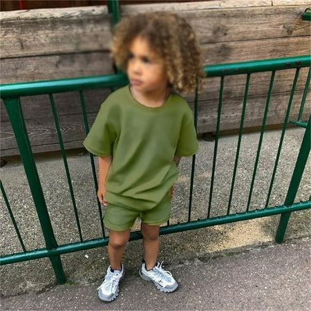 Hunpta Toddler Kids Baby Boys Girls 2 Piece Tracksuit Summer Outfits Solid Short Sleeve T Shirt With Shorts Set
Hunpta Toddler Kids Baby Boys Girls 2 Piece Tracksuit Summer Outfits Solid Short Sleeve T Shirt With Shorts Set