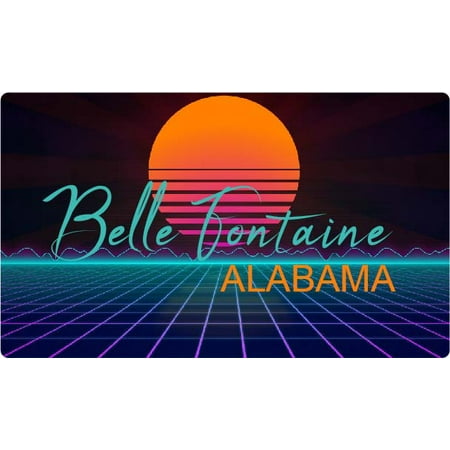 Belle Fontaine Alabama 4 X 2.25-Inch Fridge Magnet Retro Neon Design