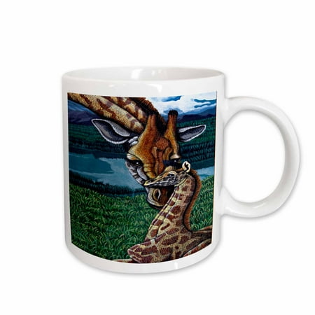 3dRose GIRAFFE MOTHER Ceramic Mug 15-ounce