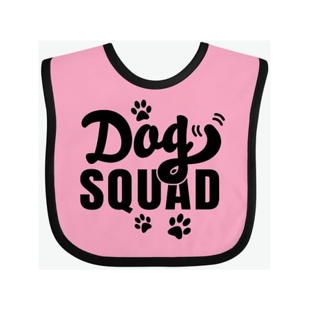 Inktastic Dog Squad with Paw prints Gift Baby Boy or Baby Girl Bib