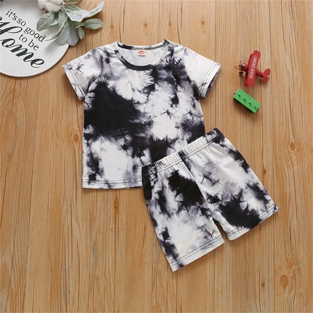 Simplmasygenix Summer Toddler Tops Shorts Short Sleeve Toddler Kids Baby Boy Summer Black White Tie-dye Print Clothes Set
Simplmasygenix Summer Toddler Tops Shorts Short Sleeve Toddler Kids Baby Boy Summer Black White Tie-dye Print Clothes Set