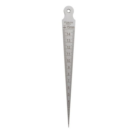 Heavy Duty Stainless Steel Taper Gage 1-15mm Taper Welding Gauge (Silver)