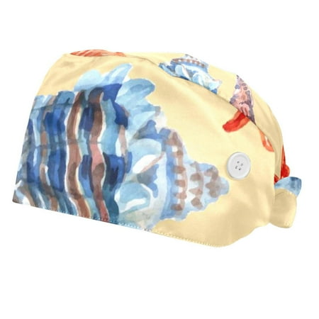 2PCS Working Cap with Buttons and Sweatband Adjustable Tie Back Hats Bouffant Caps Starfish Scrub Turban Hat
2PCS Working Cap with Buttons and Sweatband Adjustable Tie Back Hats Bouffant Caps Starfish Scrub Turban Hat