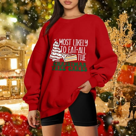 Aueoeo Cute Crewnecks Crewneck Sweatshirts Women Graphic Women Christmas Print Loose Crew Neck Long-Sleeved Oversized Sweatshirt Pullover
Aueoeo Cute Crewnecks Crewneck Sweatshirts Women Graphic Women Christmas Print Loose Crew Neck Long-Sleeved Oversized Sweatshirt Pullover
