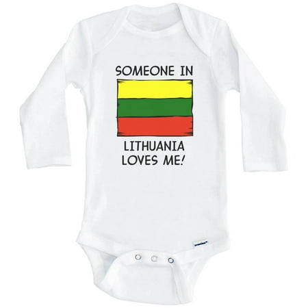 Someone In Lithuania Loves Me Lithuanian Flag One Piece Baby Bodysuit (Long Sleeve) 0-3 Months White
Someone In Lithuania Loves Me Lithuanian Flag One Piece Baby Bodysuit (Long Sleeve) 0-3 Months White