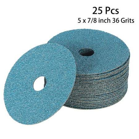 25Pcs 5 x 7/8 inch 36 Grits Aluminum Oxide Resin Fiber Grinding Sanding Discs Fit for Weld Grinding Beveling and Sanding
25Pcs 5 x 7/8 inch 36 Grits Aluminum Oxide Resin Fiber Grinding Sanding Discs Fit for Weld Grinding Beveling and Sanding