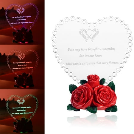 NUOLUX Heart Shaped LED Light With Letters on Rose Base for Lover Gift Cake Toppers Decor Home Decoration
NUOLUX Heart Shaped LED Light With Letters on Rose Base for Lover Gift Cake Toppers Decor Home Decoration
