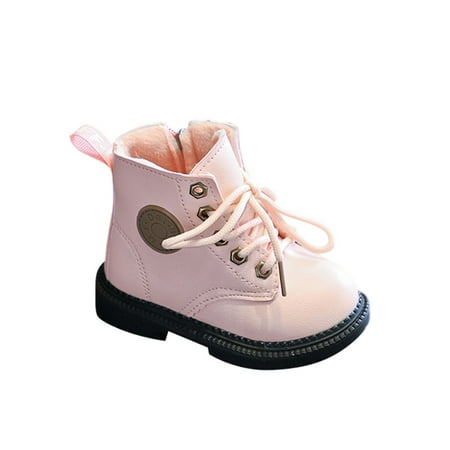 Ymiytan Unisex Kids Booties Lace Up Ankle Boots Side Zipper Combat Boot Hiking Short Bootie Slip Resistant Casual Pink with Plush Lined 4.5C
Ymiytan Unisex Kids Booties Lace Up Ankle Boots Side Zipper Combat Boot Hiking Short Bootie Slip Resistant Casual Pink with Plush Lined 4.5C