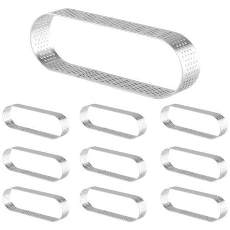 10 Pack Oval Tart Ring Perforated Baking Ring Pastry Ring Stainless Steel Cake Tart Mold Rings Baking Tart Ring
10 Pack Oval Tart Ring Perforated Baking Ring Pastry Ring Stainless Steel Cake Tart Mold Rings Baking Tart Ring