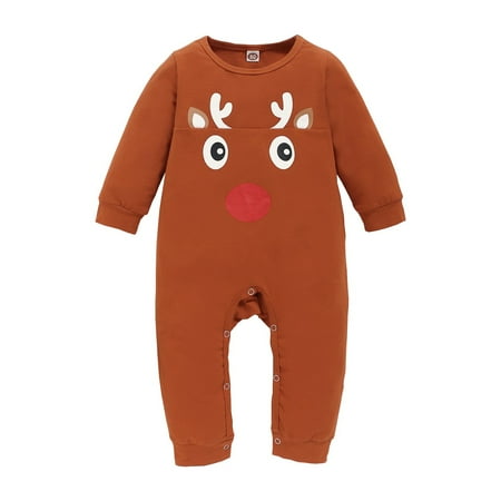 Newborn Baby Boys Clothes 3 Months Boys One Piece Romper Bodysuit Round Neck Cartoon-Print Infant Boys Long Sleeve Romper Jumpsuit Brown
Newborn Baby Boys Clothes 3 Months Boys One Piece Romper Bodysuit Round Neck Cartoon-Print Infant Boys Long Sleeve Romper Jumpsuit Brown