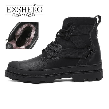 EXSHERO Men‘s Genuine Leather Shoes Wear-resistant Warm Cotton Comfortable Anti-skid Snow Boots Winter
EXSHERO Men‘s Genuine Leather Shoes Wear-resistant Warm Cotton Comfortable Anti-skid Snow Boots Winter