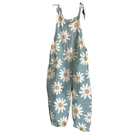 Ayyufe Women Jumpsuit Flower Printed Sling Design Thin Summer Vintage Loose Floral Print Rompers for Party
Ayyufe Women Jumpsuit Flower Printed Sling Design Thin Summer Vintage Loose Floral Print Rompers for Party