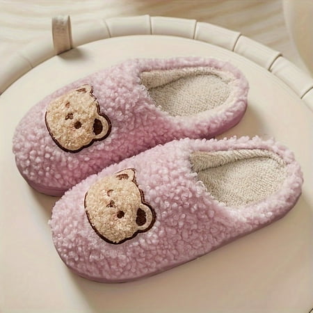 Cozy Bear Winter Plush Slippers - Soft Fabric Upper Warm EVA Sole Closed-Toe Design Slip-On Style Solid Color Pattern - Perfect for Indoor Use
Cozy Bear Winter Plush Slippers - Soft Fabric Upper Warm EVA Sole Closed-Toe Design Slip-On Style Solid Color Pattern - Perfect for Indoor Use