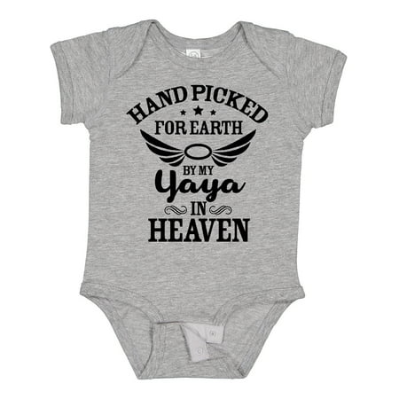 Inktastic Handpicked for Earth by My Yaya in Heaven with Angel Wings Gift Baby Boy or Baby Girl Bodysuit
Inktastic Handpicked for Earth by My Yaya in Heaven with Angel Wings Gift Baby Boy or Baby Girl Bodysuit