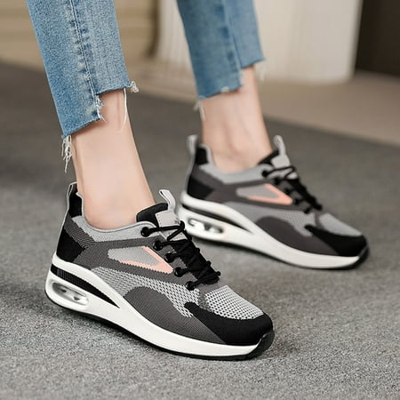 XIAQUJ Ladies Shoes Lace up Flat Breathable Thick Bottom Mesh Casual Running Shoes Sport Shoes Women s Fashion Sneakers Black 7(38)
XIAQUJ Ladies Shoes Lace up Flat Breathable Thick Bottom Mesh Casual Running Shoes Sport Shoes Women s Fashion Sneakers Black 7(38)
